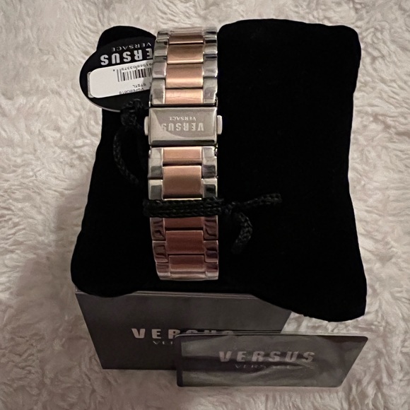 Versus Versace Dual Tone & Swarovski Crystal Bracelet Watch - Picture 2 of 4